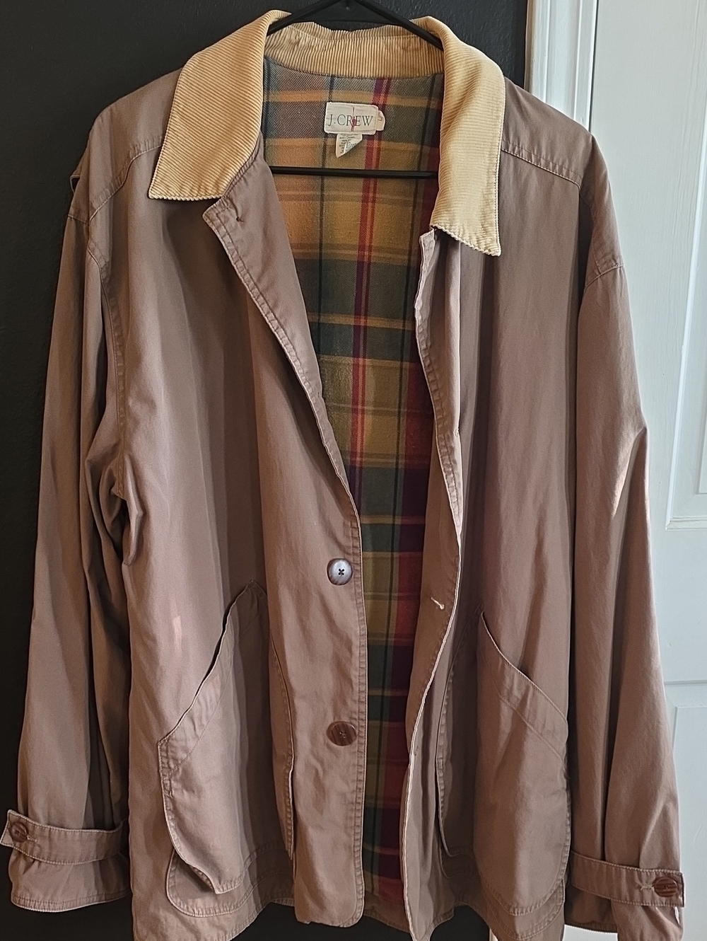 Vintage J. Crew Oarsman Barn Jacket with Corduroy Collar